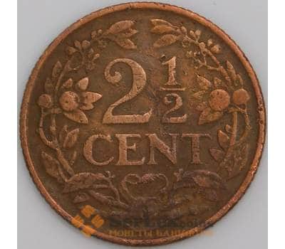 Монета Кюрасао 2 1/2 цента 1947 КМ42 VF арт. 5227