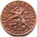 Монета Нидерландские Антиллы 1 цент 1959 КМ1 VF арт. 5221