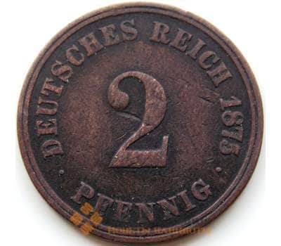 Монета Германия 2 пфеннига 1875 J КМ2 VF арт. 5228