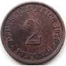 Германия 2 пфеннига 1874 А КМ2 VF арт. 5230