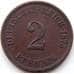 Монета Германия 2 пфеннига 1875 G КМ2 VF арт. 5231