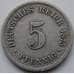 Монета Германия 5 пфеннигов 1875 B КМ3 VF арт. 5253