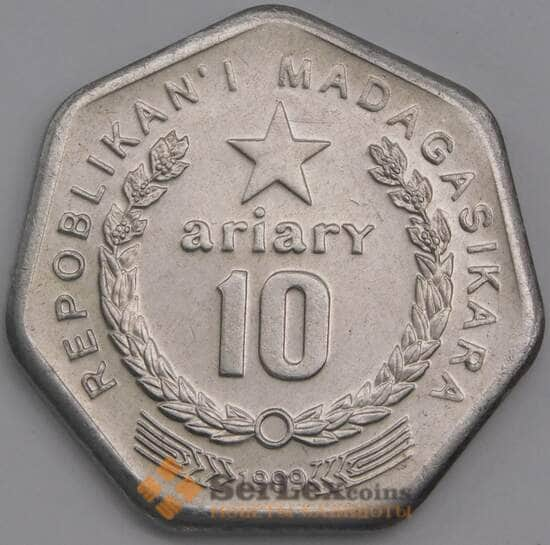 Мадагаскар монета 10 ариари 1999 КМ27 UNC арт. 44688