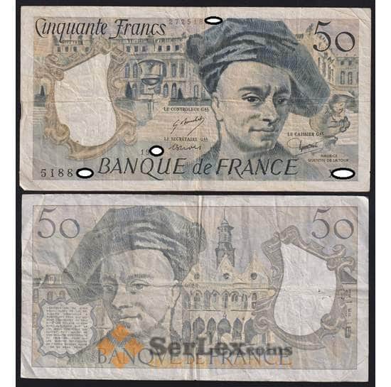Франция банкнота 50 франков 1976-1992 Р152 F  арт. 42587