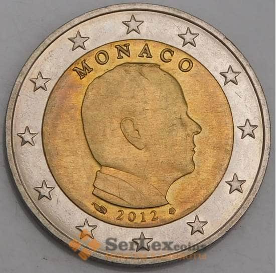 Монако монета 2 евро 2012 КМ195 aUNC арт. 45716