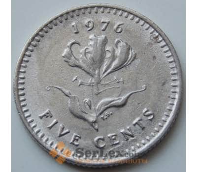 Монета Родезия 5 центов 1975-1977 КМ13 XF арт. 7131