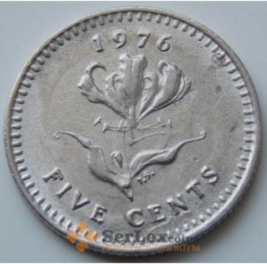 Родезия 5 центов 1975-1977 КМ13 XF арт. 7131