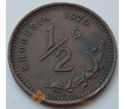 Монета Родезия 1/2 цента 1970-1977 КМ9 VF арт. 7139