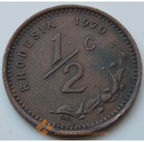 Родезия 1/2 цента 1970-1977 КМ9 VF арт. 7139