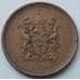 Монета Родезия 1 цент 1970-1977 КМ10 VF арт. 7138