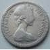 Монета Родезия 6 пенсов - 5 центов 1964 КМ13 F арт. 7137