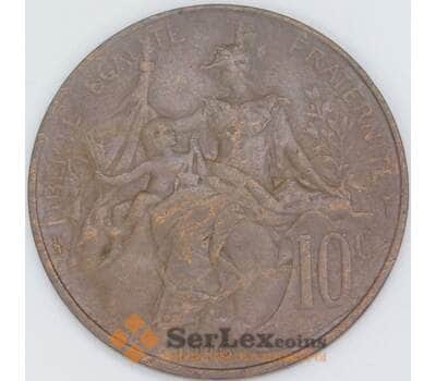 Монета Франция 10 сантим 1916 КМ843 VF арт. 7346