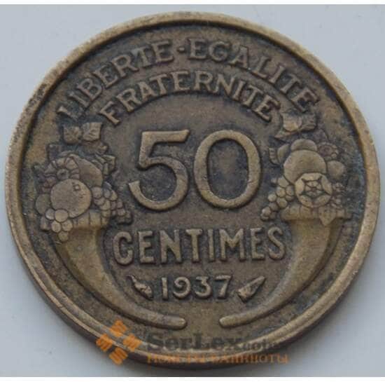 Франция 50 сантим 1931-1947 КМ894 VF арт. 7345