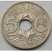 Монета Франция 5 сантим 1920-1938 КМ875 XF арт. 7343