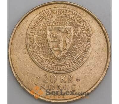 Норвегия монета 20 крон 1999 КМ464 VF арт. 47236