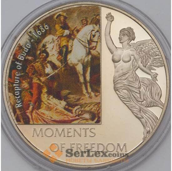 Либерия 10 долларов 2006 BU Осада Буды в 1686 году арт. 31441