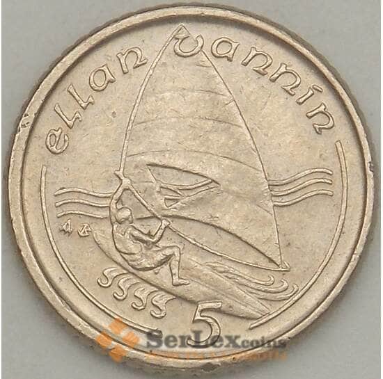 Мэн остров 5 пенсов 1991 КМ209.2 XF Виндсерфинг арт. 21297