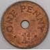 Замбия монета 1 пенни 1966 КМ5 UNC арт. 44940