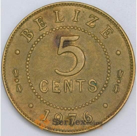 Белиз 5 центов 1976 КМ34 XF арт. 57185