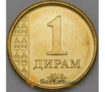 Монета Таджикистан 1 дирам 2011 КМ35 UNC арт. 22139