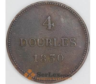 Монета Гернси 4 дубля 1830 КМ2 VF арт. 21122