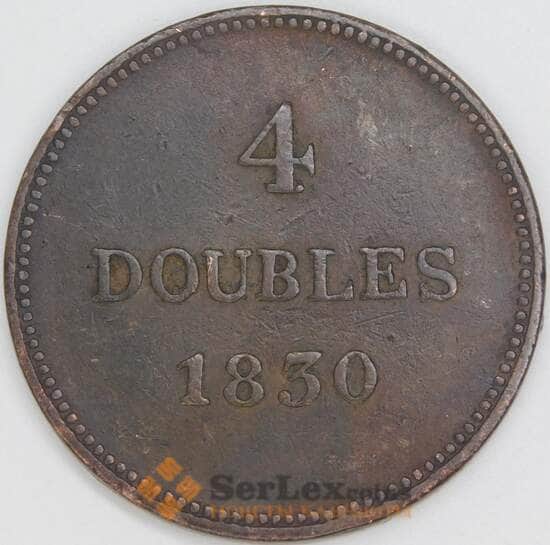 Гернси 4 дубля 1830 КМ2 VF арт. 21122 Гернси 4 дубля 1830 КМ2 VF арт. 21122