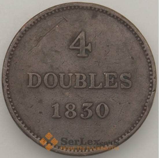 Гернси 4 дубля 1830 КМ2 VF (n17.19) арт. 21122