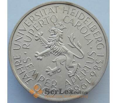 Монета Германия 5 марок 1986 КМ164 UNC Гейдельбергский университет (J05.19) арт. 16294