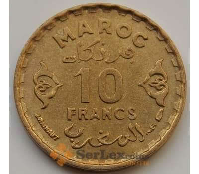 Монета Марокко 10 франков 1371 (1952) Y49 aUNC арт. 8543