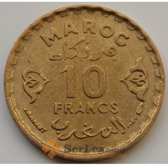 Марокко 10 франков 1371 (1952) Y49 aUNC арт. 8543