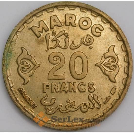 Марокко 20 франков 1371 (1952) Y50 AU-aUNC арт. 8544