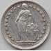 Монета Швейцария 1/2 франка 1952 КМ23 XF арт. 11786