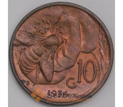 Италия 10 чентезимо 1934 КМ60 aUNC арт. 41699