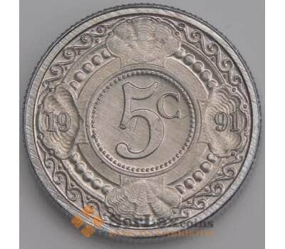 Нидерландские Антиллы монета 5 центов 1991 КМ33 UNC арт. 46188