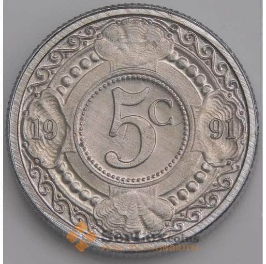 Нидерландские Антиллы монета 5 центов 1991 КМ33 UNC арт. 46188