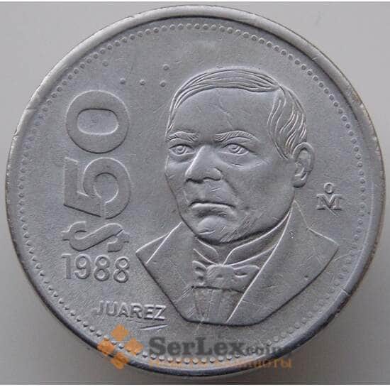 Мексика 50 песо 1988-1992 КМ495а AU-aUNC арт. 9126