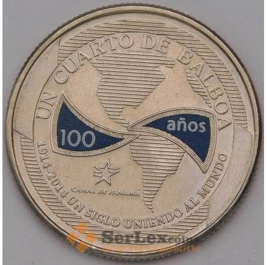 Панама 1/4 бальбоа 2016 UC207 UNC Панамский канал Век объединяя мир арт. 36992