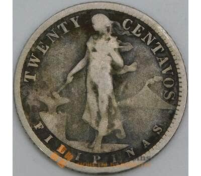 Филиппины 20 сентаво 1916 КМ170 F арт. 56213