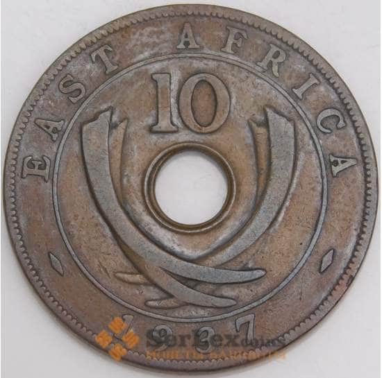Британская Восточная Африка монета 10 центов 1937 КМ26 VF арт. 45831