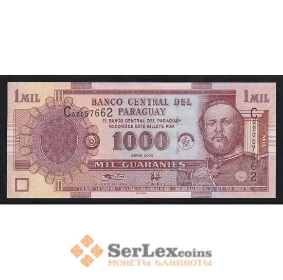 Парагвай 1000 гуарани 2004 Р222а UNC арт. 55458