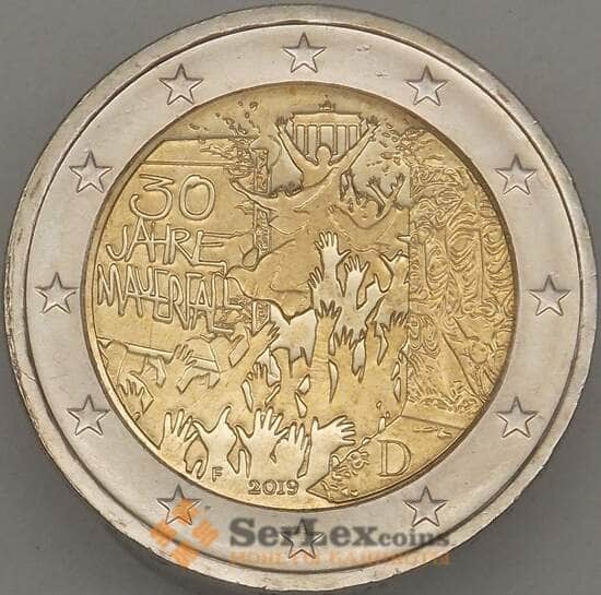 Германия 2 евро 2019 UNC 30-летие падения Берлинской стены арт. 18998
