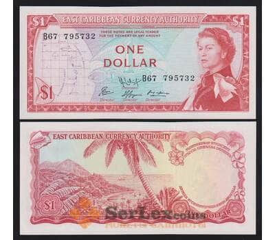Восточные Карибы 1 доллар ND (1965) КМ13f(1) UNC арт. 40847