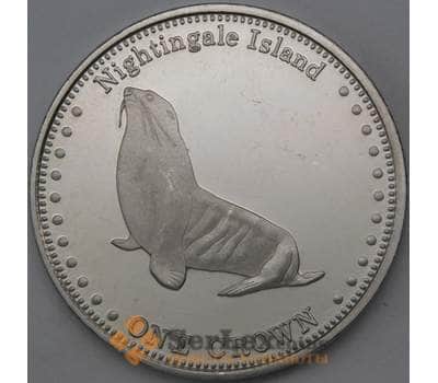 Монета Тристан-да-Кунья 1 крона 2011 BU Морской лев арт. 28052