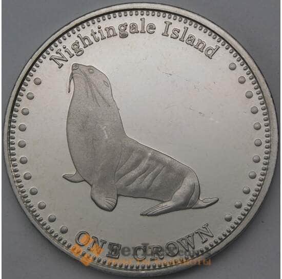 Тристан-да-Кунья 1 крона 2011 BU Морской лев арт. 28052