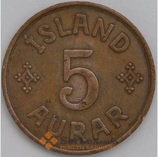 Исландия 5 эйре 1942 КМ7.2 XF арт. 39501