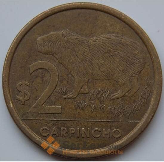 Уругвай 2 песо 2011-2014 КМ136 VF арт. 8236