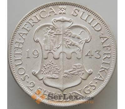 Монета Южная Африка ЮАР 2 шиллинга 1943 КМ29 UNC Серебро арт. 14666
