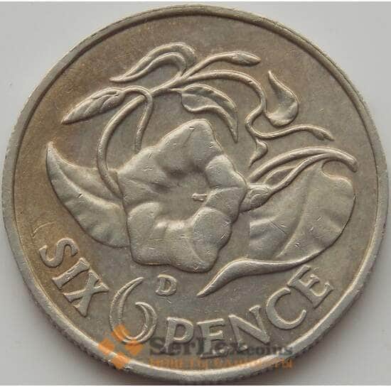 Замбия 6 пенсов 1964 КМ1 XF арт. 9253