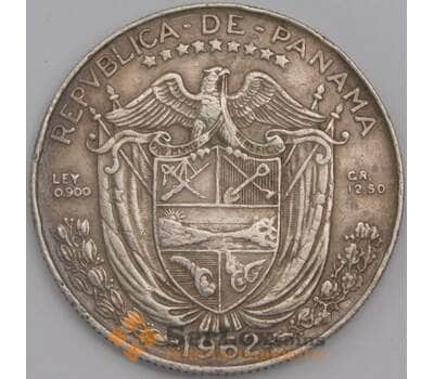Панама монета 1/2 бальбоа 1962 КМ12.2 XF арт. 41287