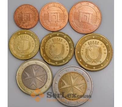 Мальта набор Евро монет 1 цент-2 евро 2008 BU (8 шт) арт. 45680